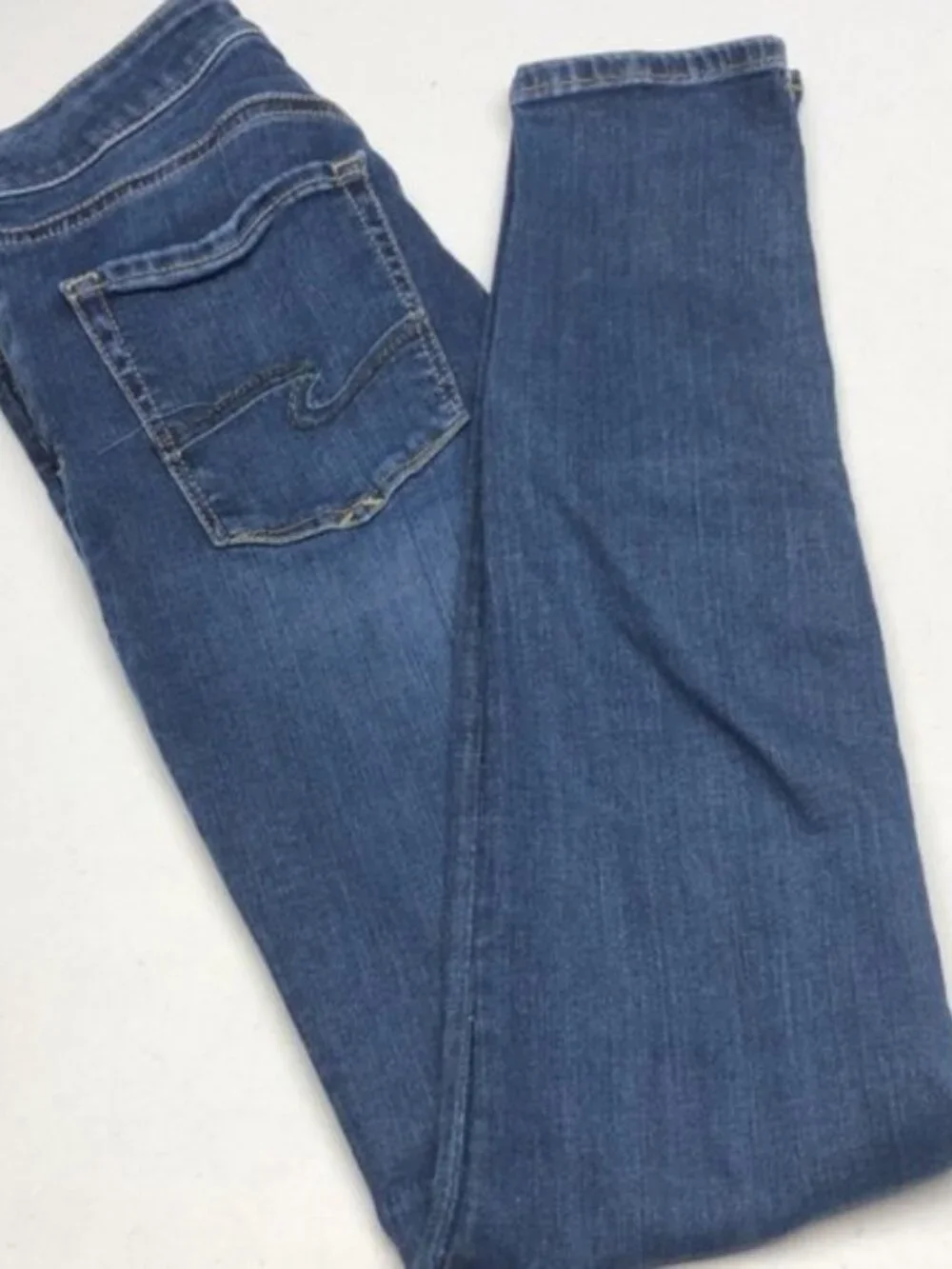 RARE VINTAGE SILVER BLEECKER  SUPER SKINNY JEANS 26x29 🦋
